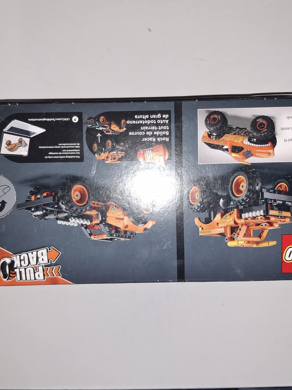 Lego Technic Orange Pull-Back Monster Truck New Retired
